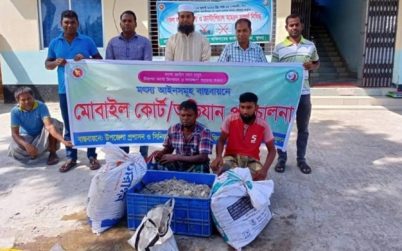 কয়রায় অপদ্রব্য মিশ্রিত চিংড়ি মাছ জব্দ; ২জন আটক